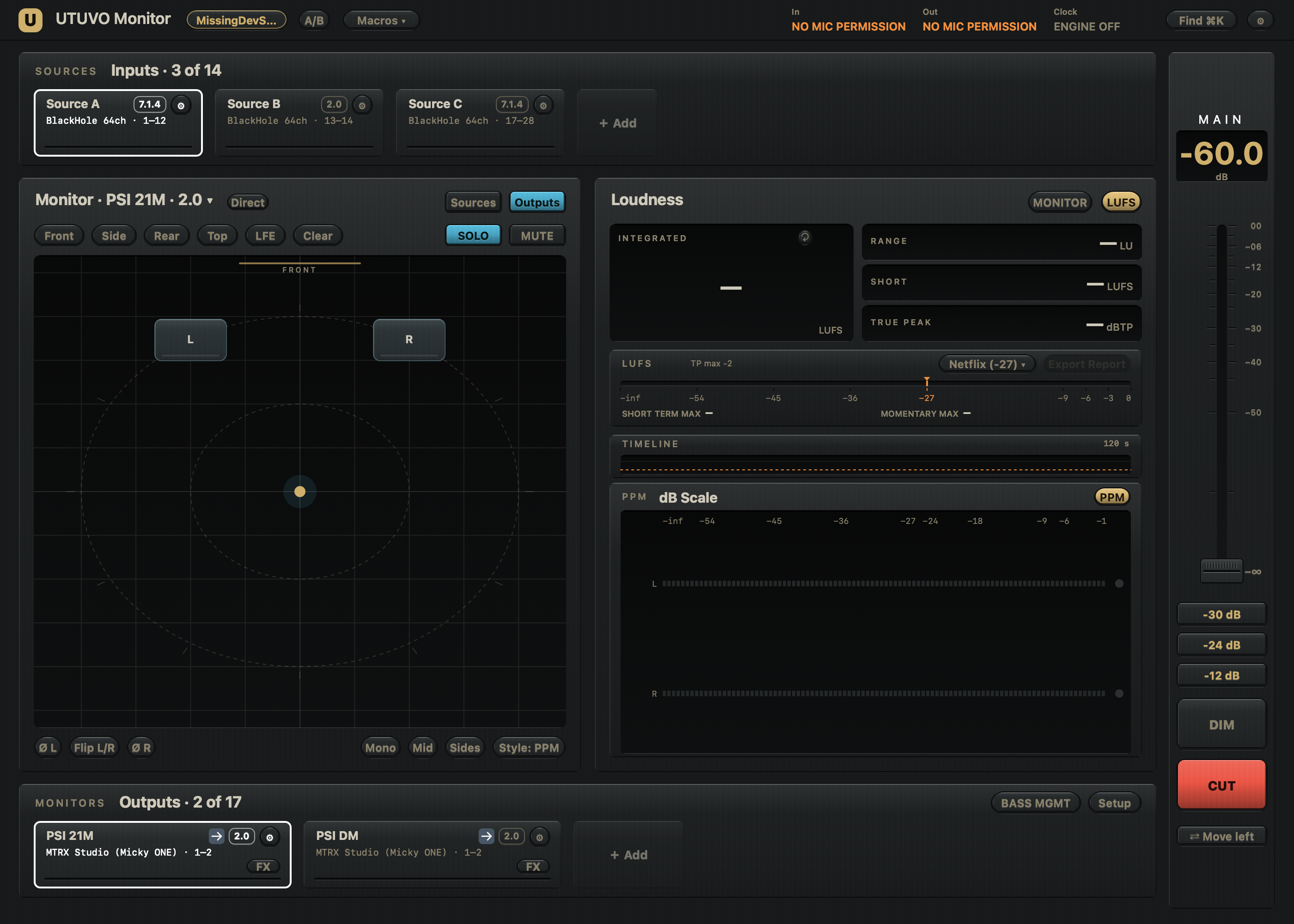 UTUVO Monitor Noir 主题——主画面。